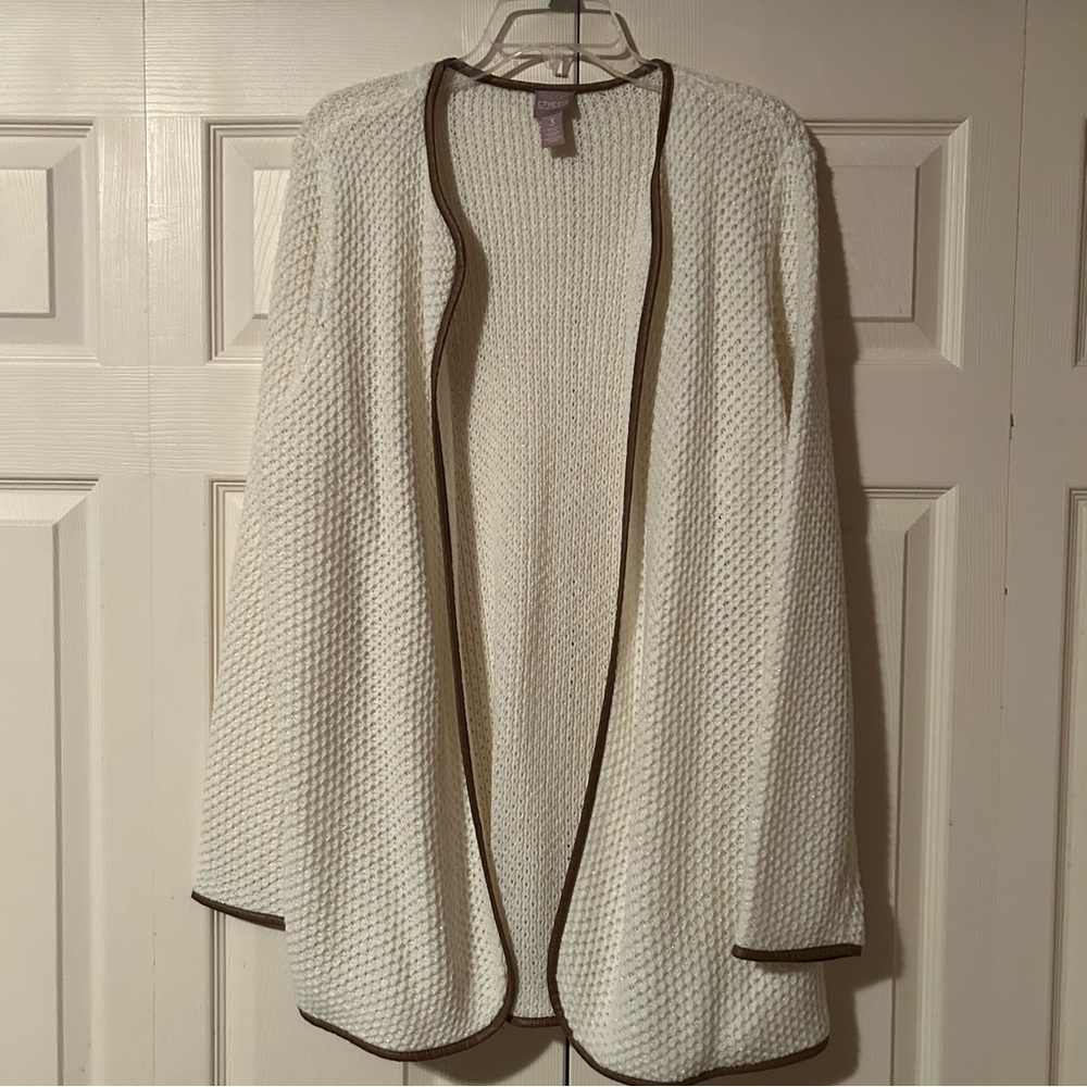 Elegant cream Open-Front Sweater